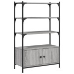 vidaXL Bibliotecă 3 niveluri gri sonoma 70x30x109,5 cm, lemn prelucrat