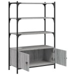 vidaXL Bibliotecă 3 niveluri gri sonoma 70x30x109,5 cm, lemn prelucrat