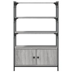 vidaXL Bibliotecă 3 niveluri gri sonoma 70x30x109,5 cm, lemn prelucrat