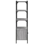 vidaXL Bibliotecă 3 niveluri gri sonoma 70x30x109,5 cm, lemn prelucrat