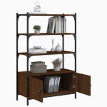 vidaXL Bibliotecă 3 niveluri stejar maro 70x30x109,5 cm lemn prelucrat vidaXL Bibliotecă 3 niveluri stejar maro 70x30x109,5 cm lemn prelucrat