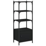 vidaXL Bibliotecă cu 3 niveluri, negru, 41x30x109,5 cm, lemn prelucrat vidaXL Bibliotecă cu 3 niveluri, negru, 41x30x109,5 cm, lemn prelucrat