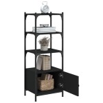 vidaXL Bibliotecă cu 3 niveluri, negru, 41x30x109,5 cm, lemn prelucrat vidaXL Bibliotecă cu 3 niveluri, negru, 41x30x109,5 cm, lemn prelucrat