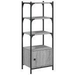 vidaXL Bibliotecă 3 niveluri gri sonoma 41x30x109,5 cm, lemn prelucrat