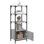 vidaXL Bibliotecă 3 niveluri gri sonoma 41x30x109,5 cm, lemn prelucrat