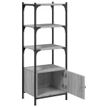 vidaXL Bibliotecă 3 niveluri gri sonoma 41x30x109,5 cm, lemn prelucrat
