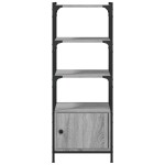 vidaXL Bibliotecă 3 niveluri gri sonoma 41x30x109,5 cm, lemn prelucrat