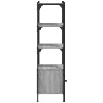 vidaXL Bibliotecă 3 niveluri gri sonoma 41x30x109,5 cm, lemn prelucrat