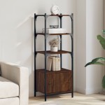 vidaXL Bibliotecă 3 niveluri stejar maro 41x30x109,5 cm lemn prelucrat vidaXL Bibliotecă 3 niveluri stejar maro 41x30x109,5 cm lemn prelucrat