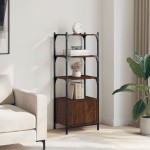 vidaXL Bibliotecă 3 niveluri stejar maro 41x30x109,5 cm lemn prelucrat vidaXL Bibliotecă 3 niveluri stejar maro 41x30x109,5 cm lemn prelucrat