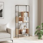 vidaXL Bibliotecă cu 5 niveluri, stejar sonoma, 76x33x188,5 cm, lemn vidaXL Bibliotecă cu 5 niveluri, stejar sonoma, 76x33x188,5 cm, lemn