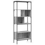 vidaXL Bibliotecă cu 5 niveluri gri sonoma 76x33x188,5cm lemn compozit vidaXL Bibliotecă cu 5 niveluri gri sonoma 76x33x188,5cm lemn compozit