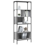 vidaXL Bibliotecă cu 5 niveluri gri sonoma 76x33x188,5cm lemn compozit vidaXL Bibliotecă cu 5 niveluri gri sonoma 76x33x188,5cm lemn compozit