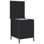 vidaXL Bancă de depozitare, negru, 40x42,5x50 cm, lemn prelucrat vidaXL Bancă de depozitare, negru, 40x42,5x50 cm, lemn prelucrat