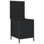 vidaXL Bancă de depozitare, negru, 40x42,5x50 cm, lemn prelucrat vidaXL Bancă de depozitare, negru, 40x42,5x50 cm, lemn prelucrat
