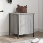 vidaXL Bancă de depozitare, gri sonoma, 40x42,5x50 cm, lemn prelucrat vidaXL Bancă de depozitare, gri sonoma, 40x42,5x50 cm, lemn prelucrat