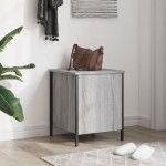 vidaXL Bancă de depozitare, gri sonoma, 40x42,5x50 cm, lemn prelucrat vidaXL Bancă de depozitare, gri sonoma, 40x42,5x50 cm, lemn prelucrat