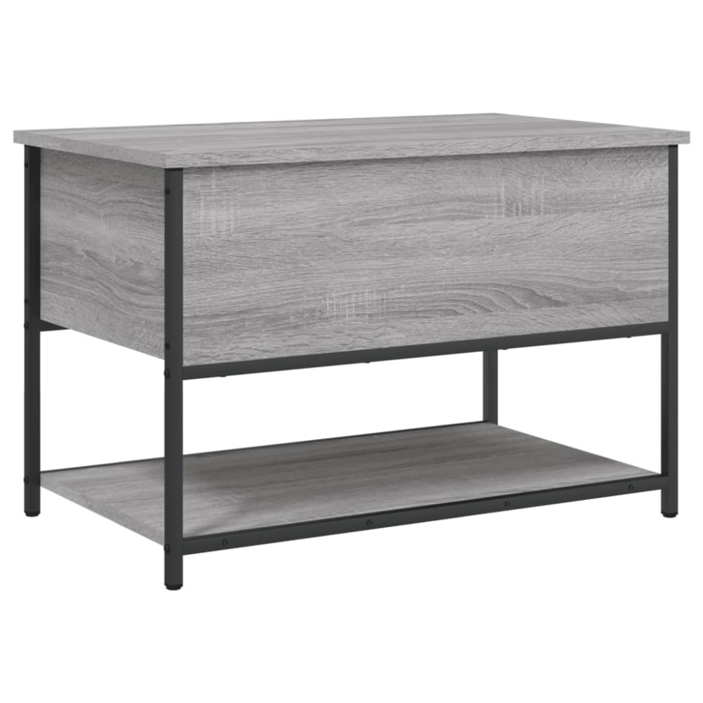 vidaXL Bancă de depozitare, gri sonoma, 70x42,5x47 cm, lemn prelucrat
