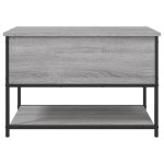 vidaXL Bancă de depozitare, gri sonoma, 70x42,5x47 cm, lemn prelucrat