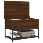 vidaXL Bancă de depozitare, stejar maro, 70x42,5x47 cm, lemn prelucrat vidaXL Bancă de depozitare, stejar maro, 70x42,5x47 cm, lemn prelucrat