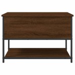 vidaXL Bancă de depozitare, stejar maro, 70x42,5x47 cm, lemn prelucrat vidaXL Bancă de depozitare, stejar maro, 70x42,5x47 cm, lemn prelucrat