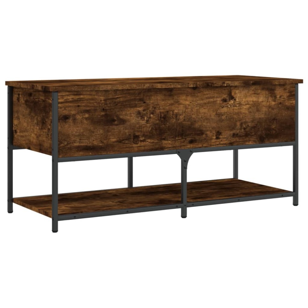 vidaXL Bancă depozitare, stejar fumuriu, 100x42,5x47 cm lemn prelucrat