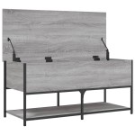 vidaXL Bancă de depozitare, gri sonoma, 100x42,5x47 cm, lemn prelucrat