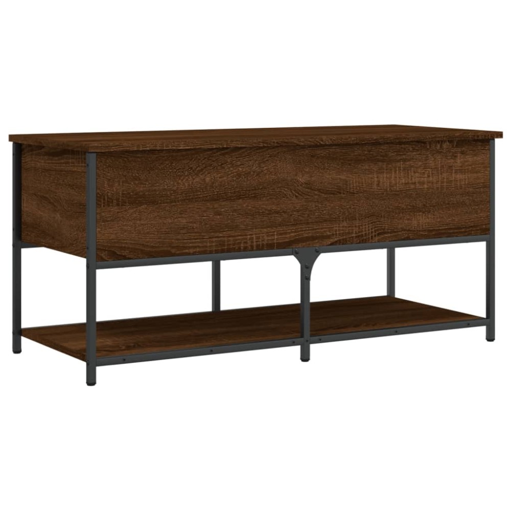 vidaXL Bancă de depozitare, stejar maro, 100x42,5x47cm, lemn prelucrat