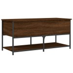 vidaXL Bancă de depozitare, stejar maro, 100x42,5x47cm, lemn prelucrat vidaXL Bancă de depozitare, stejar maro, 100x42,5x47cm, lemn prelucrat
