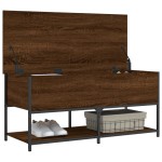 vidaXL Bancă de depozitare, stejar maro, 100x42,5x47cm, lemn prelucrat vidaXL Bancă de depozitare, stejar maro, 100x42,5x47cm, lemn prelucrat