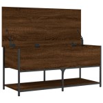 vidaXL Bancă de depozitare, stejar maro, 100x42,5x47cm, lemn prelucrat vidaXL Bancă de depozitare, stejar maro, 100x42,5x47cm, lemn prelucrat