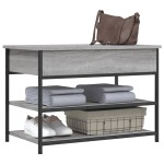 vidaXL Bancă de pantofi, gri sonoma, 70x42,5x50 cm, lemn prelucrat vidaXL Bancă de pantofi, gri sonoma, 70x42,5x50 cm, lemn prelucrat