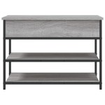 vidaXL Bancă de pantofi, gri sonoma, 70x42,5x50 cm, lemn prelucrat vidaXL Bancă de pantofi, gri sonoma, 70x42,5x50 cm, lemn prelucrat