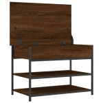 vidaXL Bancă de pantofi, stejar maro, 70x42,5x50 cm, lemn prelucrat