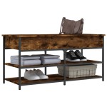 vidaXL Bancă de pantofi, stejar fumuriu, 100x42,5x50 cm lemn prelucrat