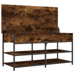 vidaXL Bancă de pantofi, stejar fumuriu, 100x42,5x50 cm lemn prelucrat