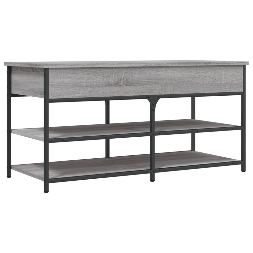 vidaXL Bancă de pantofi, gri sonoma, 100x42,5x50 cm, lemn prelucrat