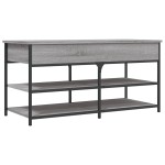 vidaXL Bancă de pantofi, gri sonoma, 100x42,5x50 cm, lemn prelucrat vidaXL Bancă de pantofi, gri sonoma, 100x42,5x50 cm, lemn prelucrat