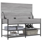 vidaXL Bancă de pantofi, gri sonoma, 100x42,5x50 cm, lemn prelucrat vidaXL Bancă de pantofi, gri sonoma, 100x42,5x50 cm, lemn prelucrat