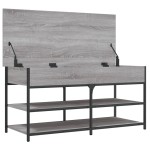 vidaXL Bancă de pantofi, gri sonoma, 100x42,5x50 cm, lemn prelucrat vidaXL Bancă de pantofi, gri sonoma, 100x42,5x50 cm, lemn prelucrat