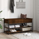 vidaXL Bancă de pantofi, stejar maro, 100x42,5x50 cm, lemn prelucrat