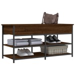 vidaXL Bancă de pantofi, stejar maro, 100x42,5x50 cm, lemn prelucrat