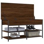 vidaXL Bancă de pantofi, stejar maro, 100x42,5x50 cm, lemn prelucrat