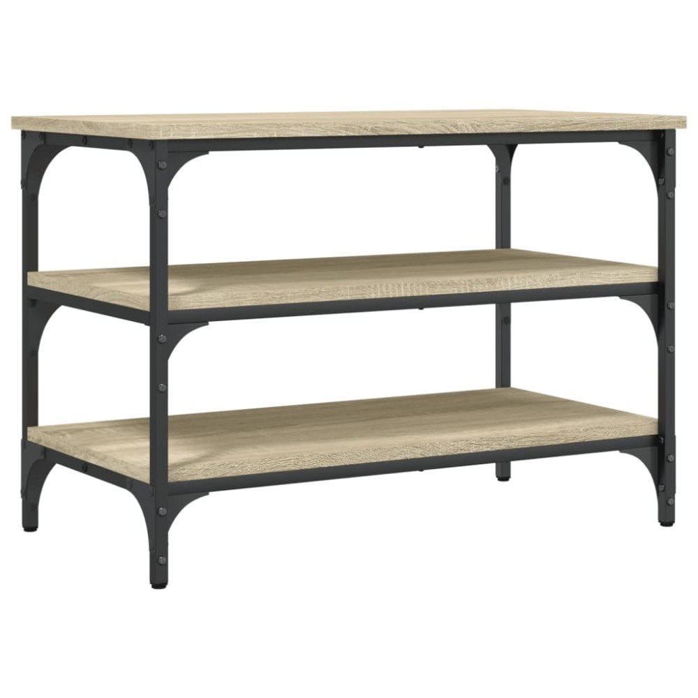 vidaXL Bancă de pantofi, stejar sonoma, 70x38,5x49 cm, lemn prelucrat