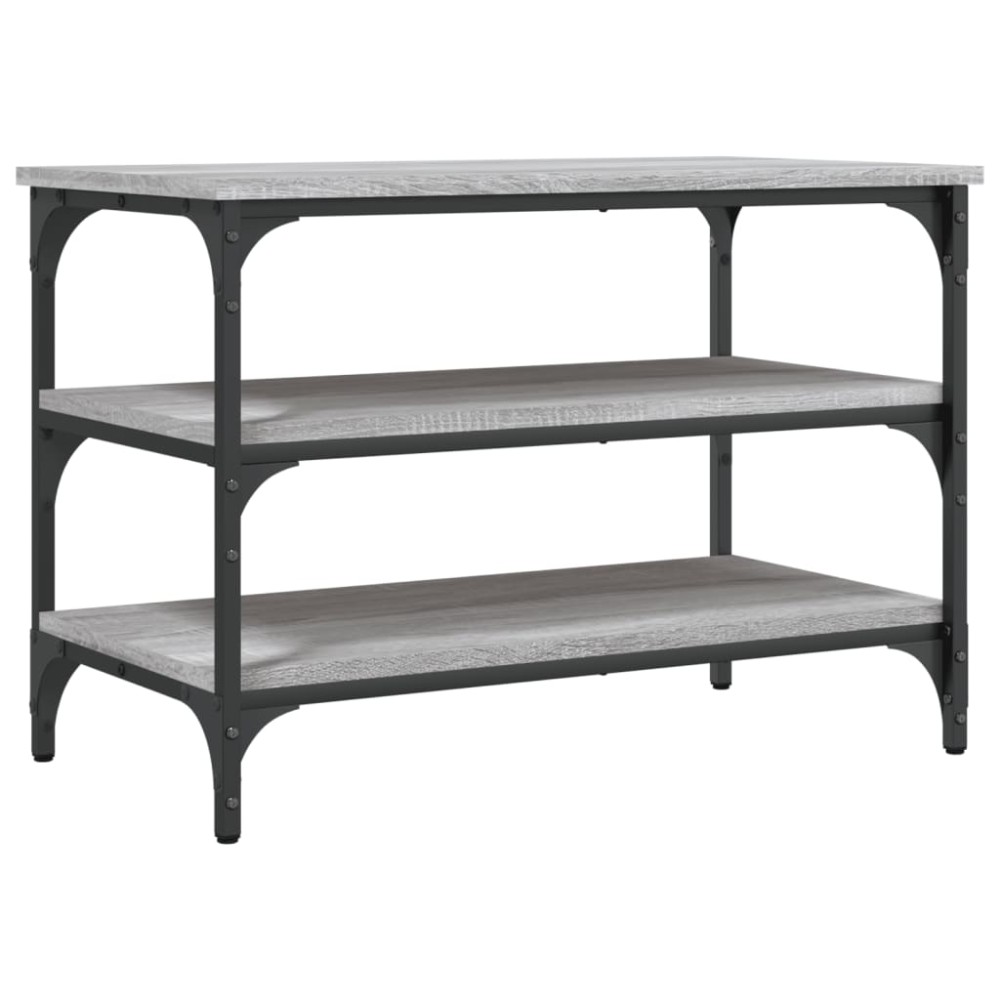 vidaXL Bancă de pantofi, gri sonoma, 70x38,5x49 cm, lemn prelucrat