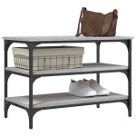 vidaXL Bancă de pantofi, gri sonoma, 70x38,5x49 cm, lemn prelucrat vidaXL Bancă de pantofi, gri sonoma, 70x38,5x49 cm, lemn prelucrat