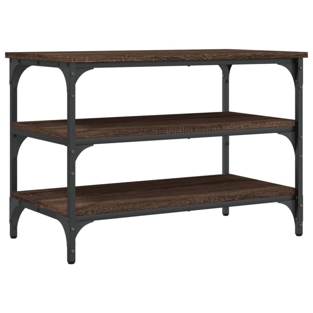 vidaXL Bancă de pantofi, stejar maro, 70x38,5x49 cm, lemn prelucrat