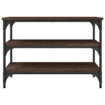 vidaXL Bancă de pantofi, stejar maro, 70x38,5x49 cm, lemn prelucrat