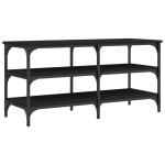 vidaXL Bancă de pantofi, negru, 100x38,5x49 cm, lemn prelucrat vidaXL Bancă de pantofi, negru, 100x38,5x49 cm, lemn prelucrat