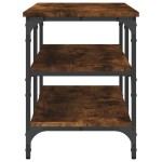 vidaXL Bancă de pantofi, stejar fumuriu, 100x38,5x49 cm lemn prelucrat